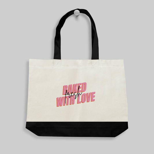 Baked with Love - Canvas Tote Bags